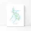 Philippines 5x7 - Portrait Personalized Watercolor Map 