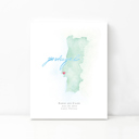 Portugal 5x7 - Portrait Personalized Watercolor Map 