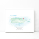 Puerto Rico 5x7 - Landscape Personalized Watercolor Map 