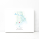 Rhode Island 5x7 - Landscape Personalized Watercolor Map 