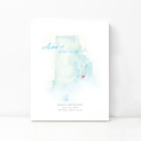 Rhode Island 5x7 - Portrait Personalized Watercolor Map 