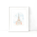  Robert Carr Chapel Watercolor Art Print - Fort Worth, Texas