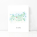 Russia 5x7 - Portrait Personalized Watercolor Map 