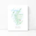 Scotland 5x7 - Portrait Personalized Watercolor Map 