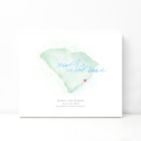 South Carolina 5x7 - Landscape Personalized Watercolor Map 