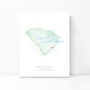 South Carolina 5x7 - Portrait Personalized Watercolor Map 