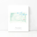 South Dakota 5x7 - Portrait Personalized Watercolor Map 