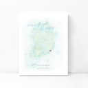South Korea 5x7 - Portrait Personalized Watercolor Map 