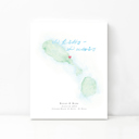 St Kitts - St Nevis 5x7 - Portrait Personalized Watercolor Map 