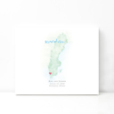 Sweden 5x7 - Landscape Personalized Watercolor Map 