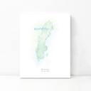 Sweden 5x7 - Portrait Personalized Watercolor Map 