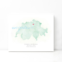 Switzerland 5x7 - Landscape Personalized Watercolor Map 