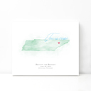 Tennessee 5x7 - Landscape Personalized Watercolor Map 