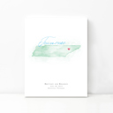 Tennessee 5x7 - Portrait Personalized Watercolor Map 