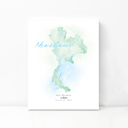 Thailand 5x7 - Portrait Personalized Watercolor Map 