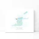 Trinidad 5x7 - Landscape Personalized Watercolor Map 