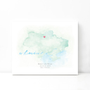 Ukraine 5x7 - Landscape Personalized Watercolor Map 
