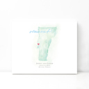 Vermont 5x7 - Landscape Personalized Watercolor Map 