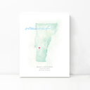 Vermont 5x7 - Portrait Personalized Watercolor Map 