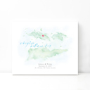 US Virgin Islands 5x7 - Landscape Personalized Watercolor Map 