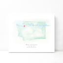 Washington 5x7 - Landscape Personalized Watercolor Map 