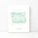 Wyoming 5x7 - Portrait Personalized Watercolor Map 