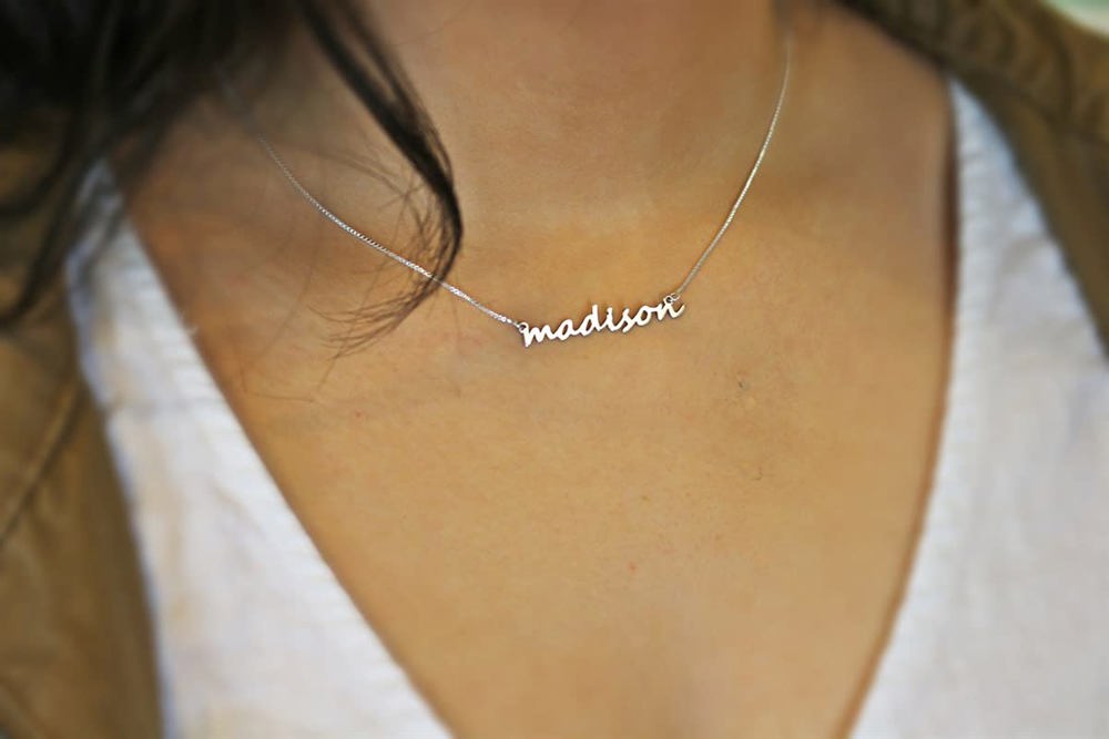 Mini Name Necklace Sterling Silver