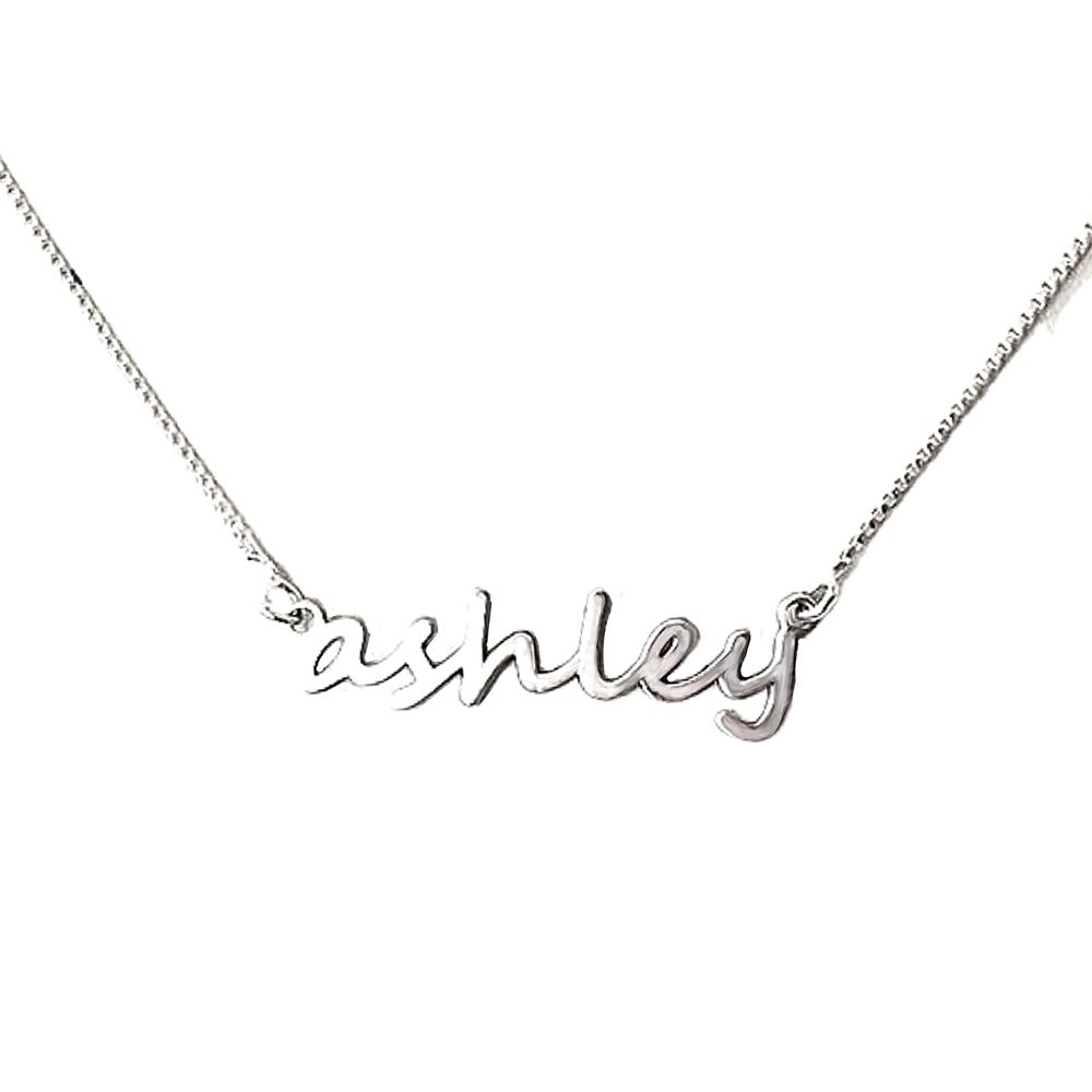 Mini Name Necklace Sterling Silver