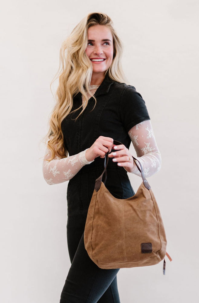 Anniston Canvas Hobo Bag