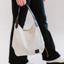 Cream Anniston Canvas Hobo Bag