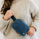 Dusty Prussian Blue Aspen Sherpa Belt Bag