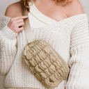 Khaki Atlas Quilted Belt Bag