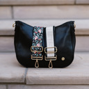  Marissa Crossbody Black Botanical with 4 Strap Bundle