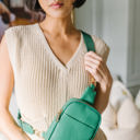 Bright Emerald Green Bridget Sling Crossbody