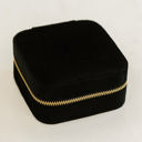 Obsidian Black Eloise Velvet Jewelry Case