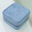 Moonstone Blue Eloise Velvet Jewelry Case