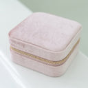 Rose Quartz Eloise Velvet Jewelry Case