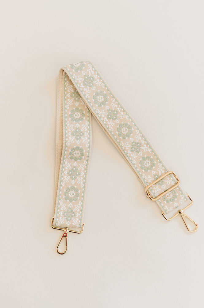 Greta Embroidered Adjustable Bag Strap