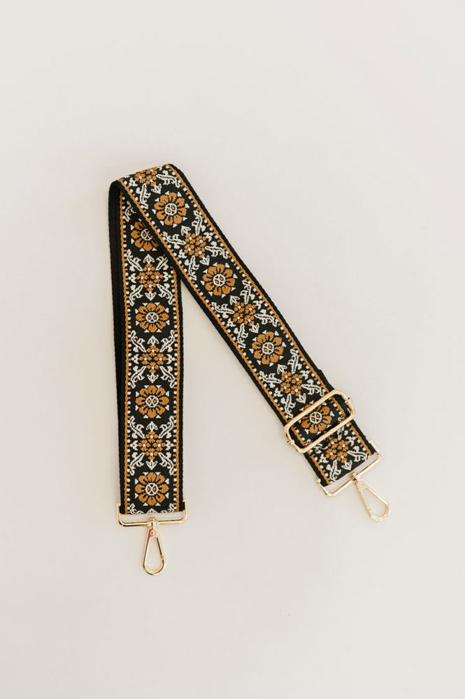 Greta Embroidered Adjustable Bag Strap