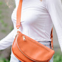 Tangerine Holly Foldover Crossbody