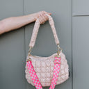 Bright Pink Lizzie Checkered Adjustable Bag Strap