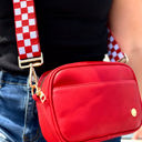 Red Lizzie Checkered Adjustable Bag Strap