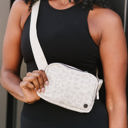 White Leopard Madison Belt Bag