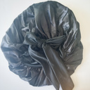Black Satin Bonnet