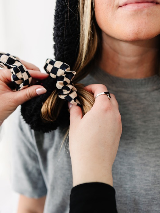 Checkered Scrunchie