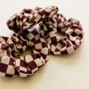 Red Checkered Scrunchie
