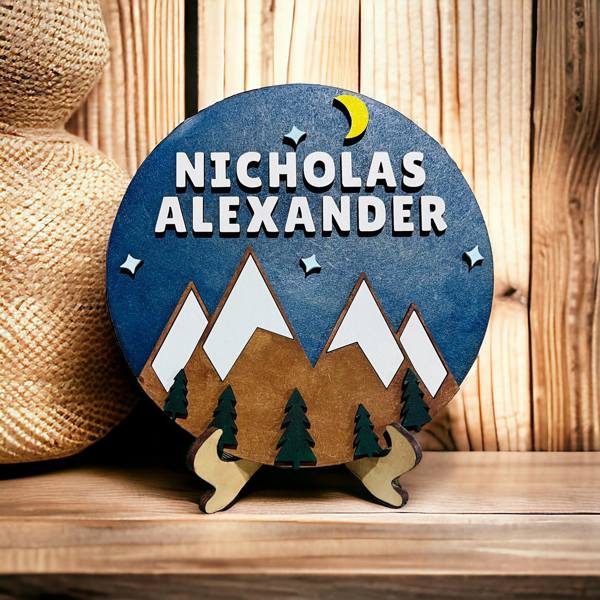 Mountain Sign  Nursery sign- Personalized