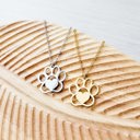 Gold-Plated Paw Necklace - Personalized