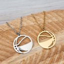 Gold-Plated Basketball Necklace - Personalized