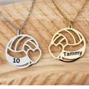 Gold-Plated Volleyball Necklace Personalized